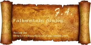 Falkenstein Alajos névjegykártya
