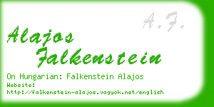 alajos falkenstein business card
